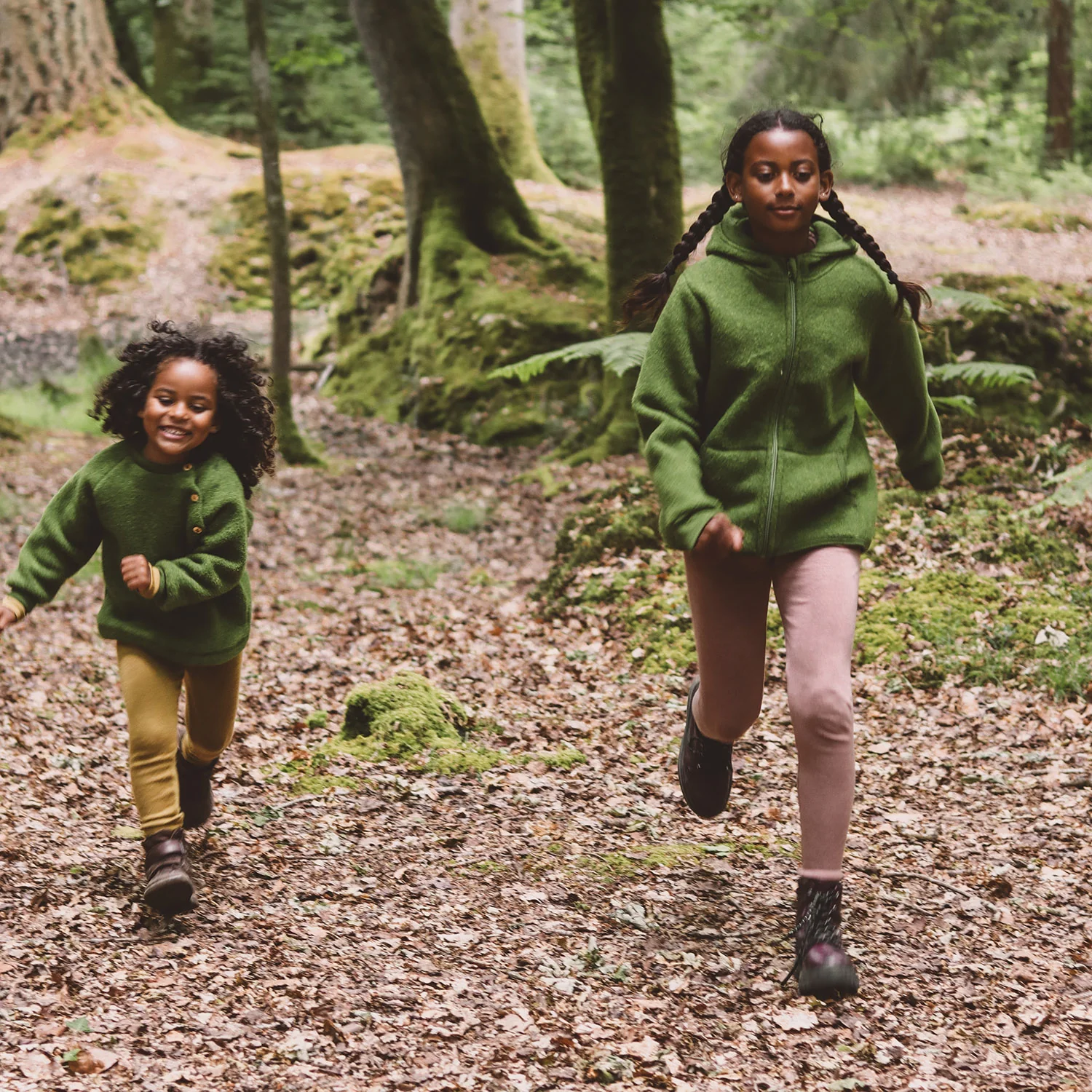 Hawk Jacket - Merino Wool Fleece - Forest - Image 14