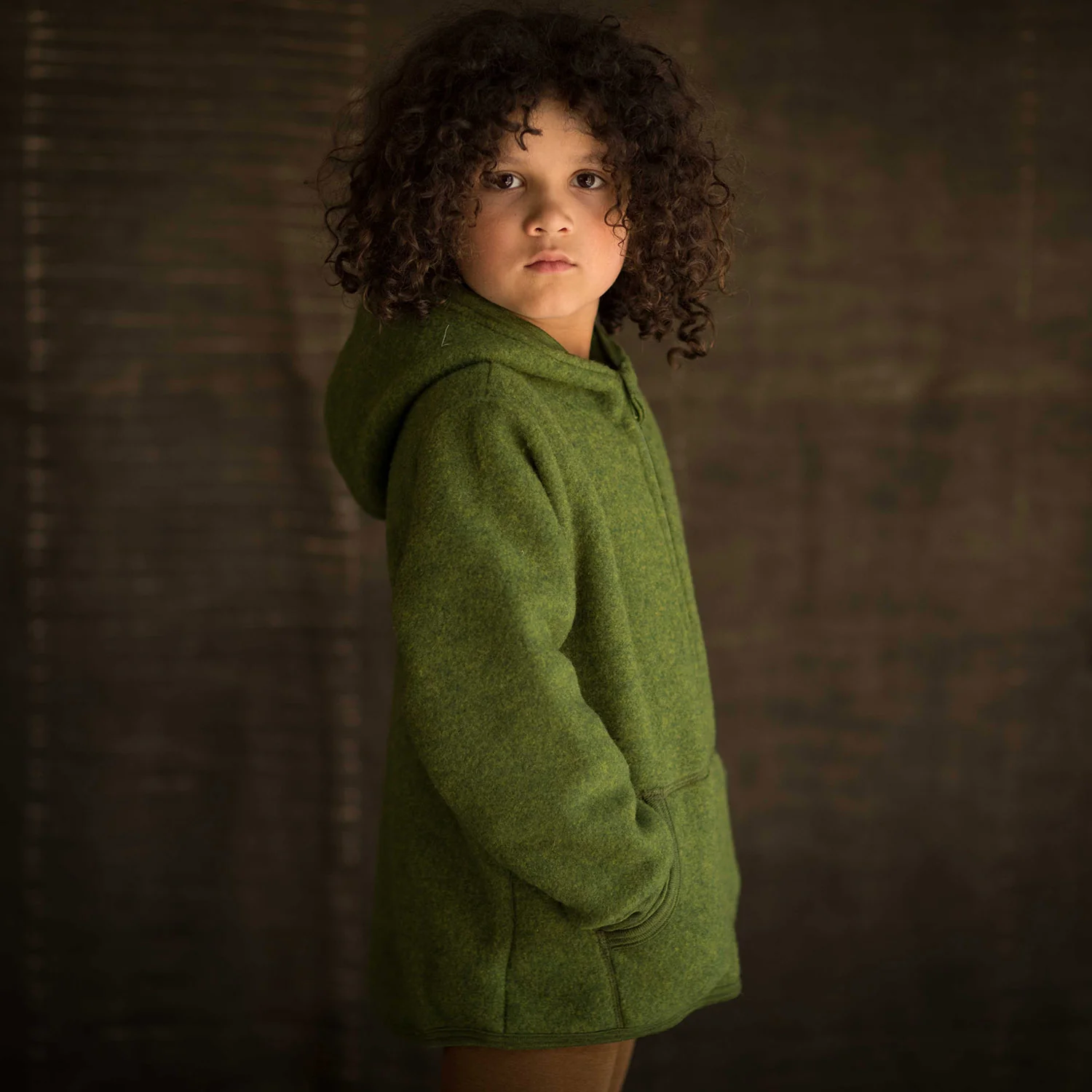 Hawk Jacket - Merino Wool Fleece - Forest - Image 4
