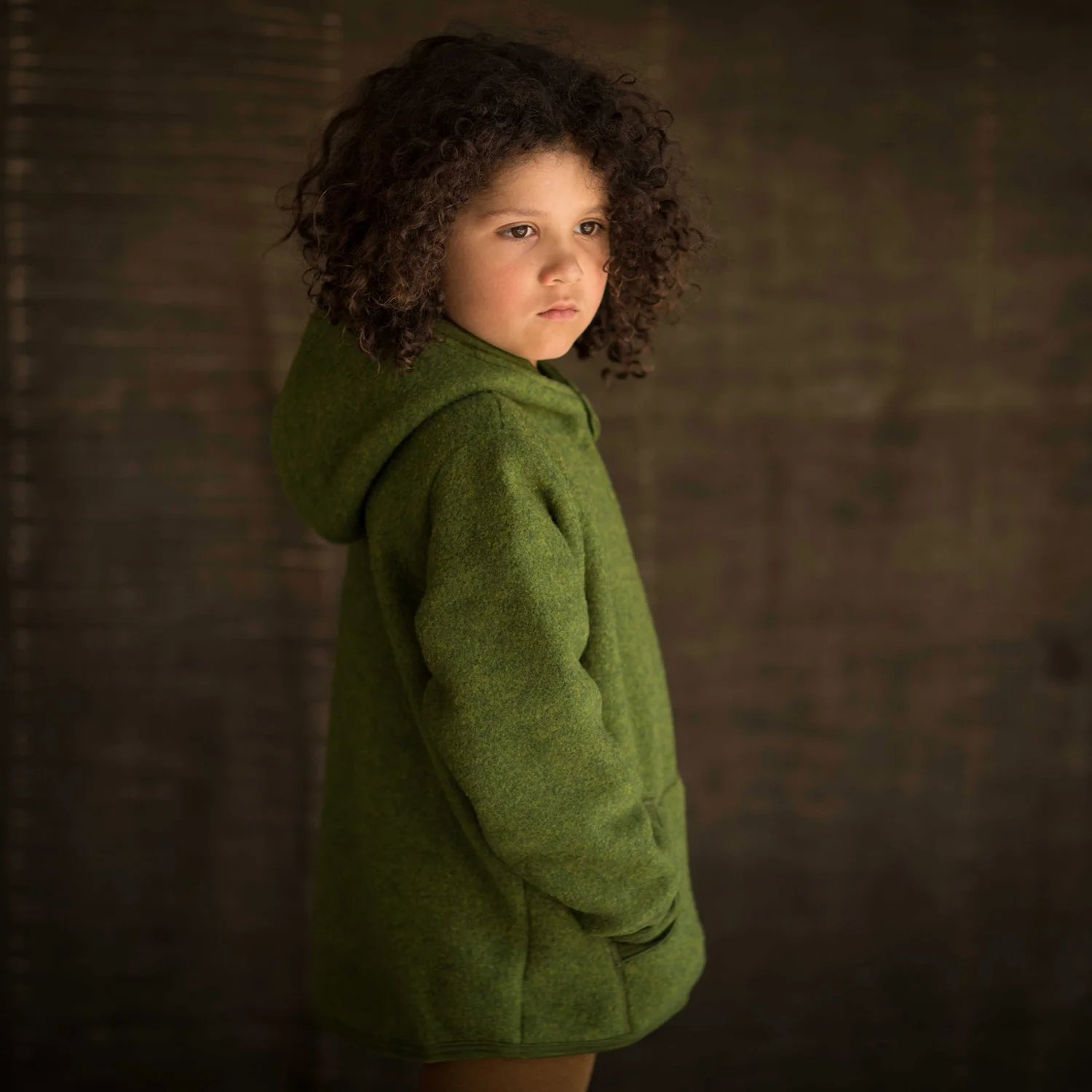 Hawk Jacket - Merino Wool Fleece - Forest - Image 8