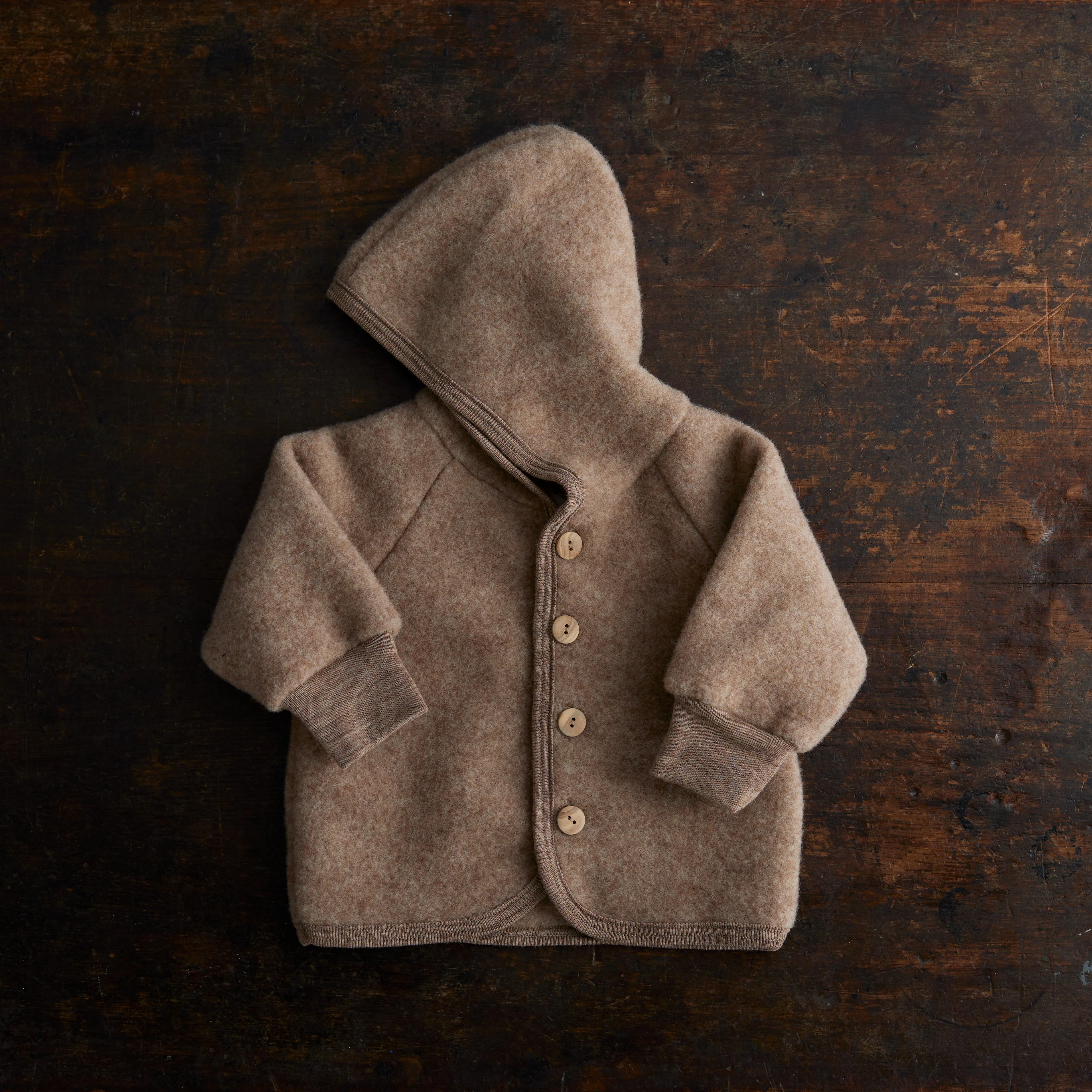 Tinker Baby & Kids Jacket - Merino Wool Fleece - Driftwood - Image 2