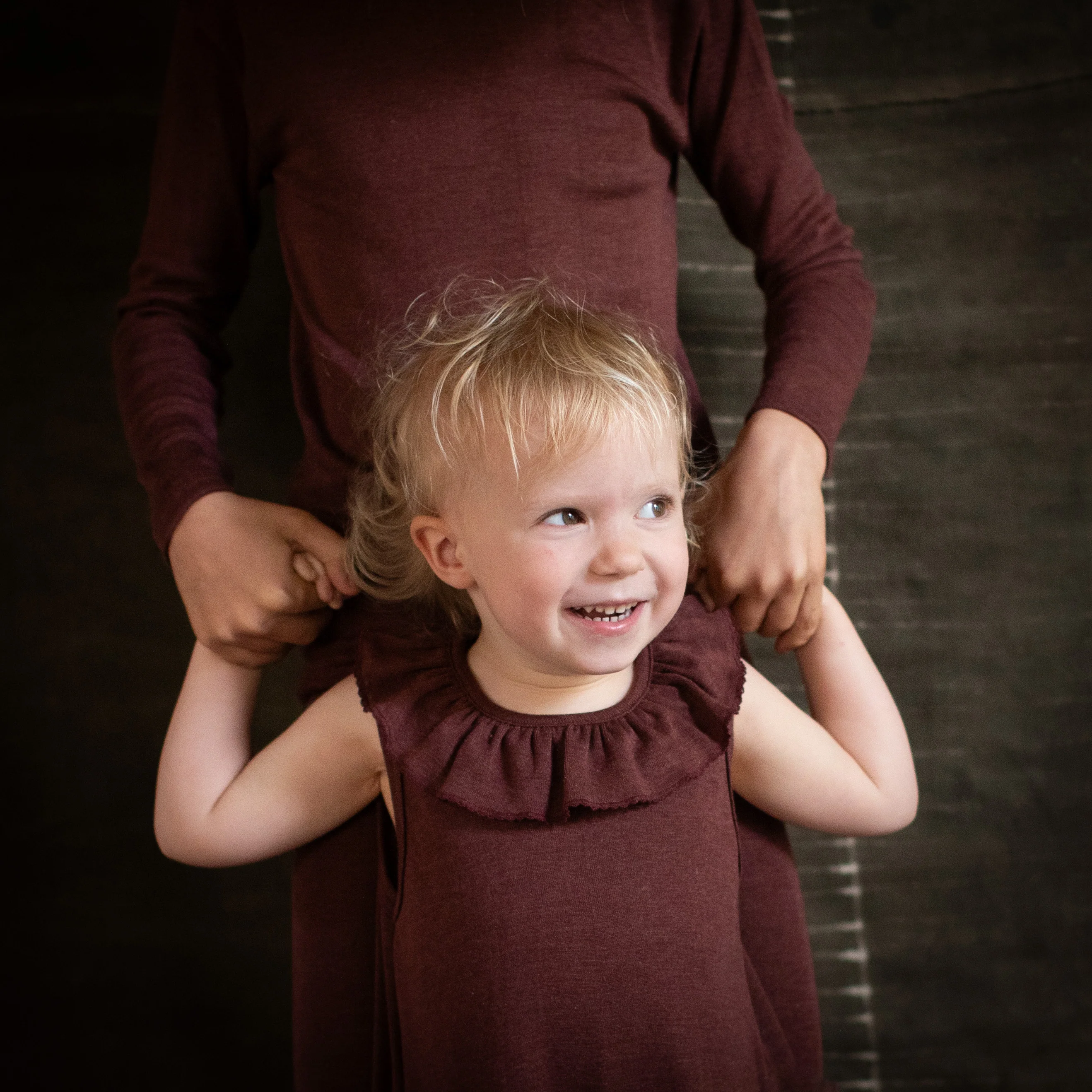 Wren Dress - Merino Wool & Silk - Fig - Image 11