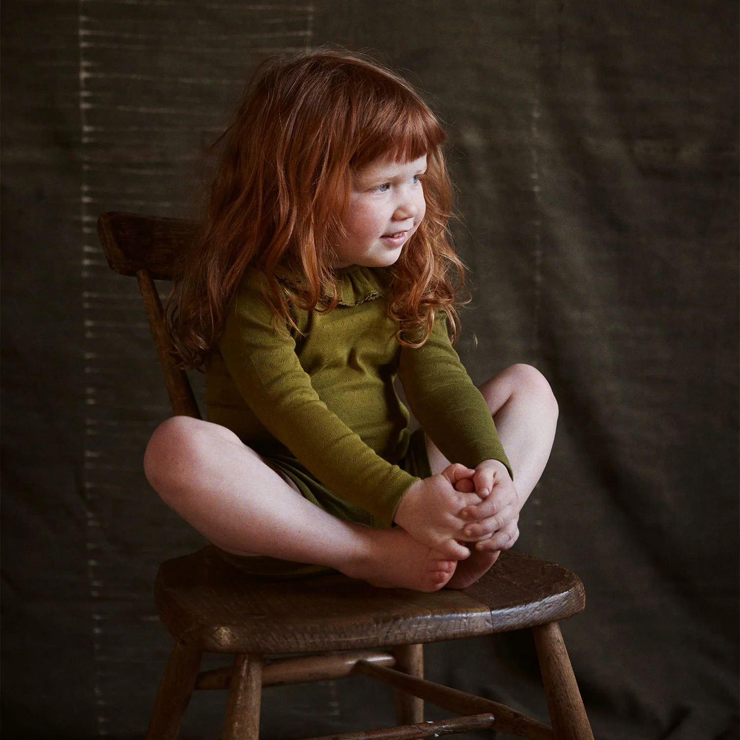 Wren Top - Cotton Pointelle - Olive - Image 6