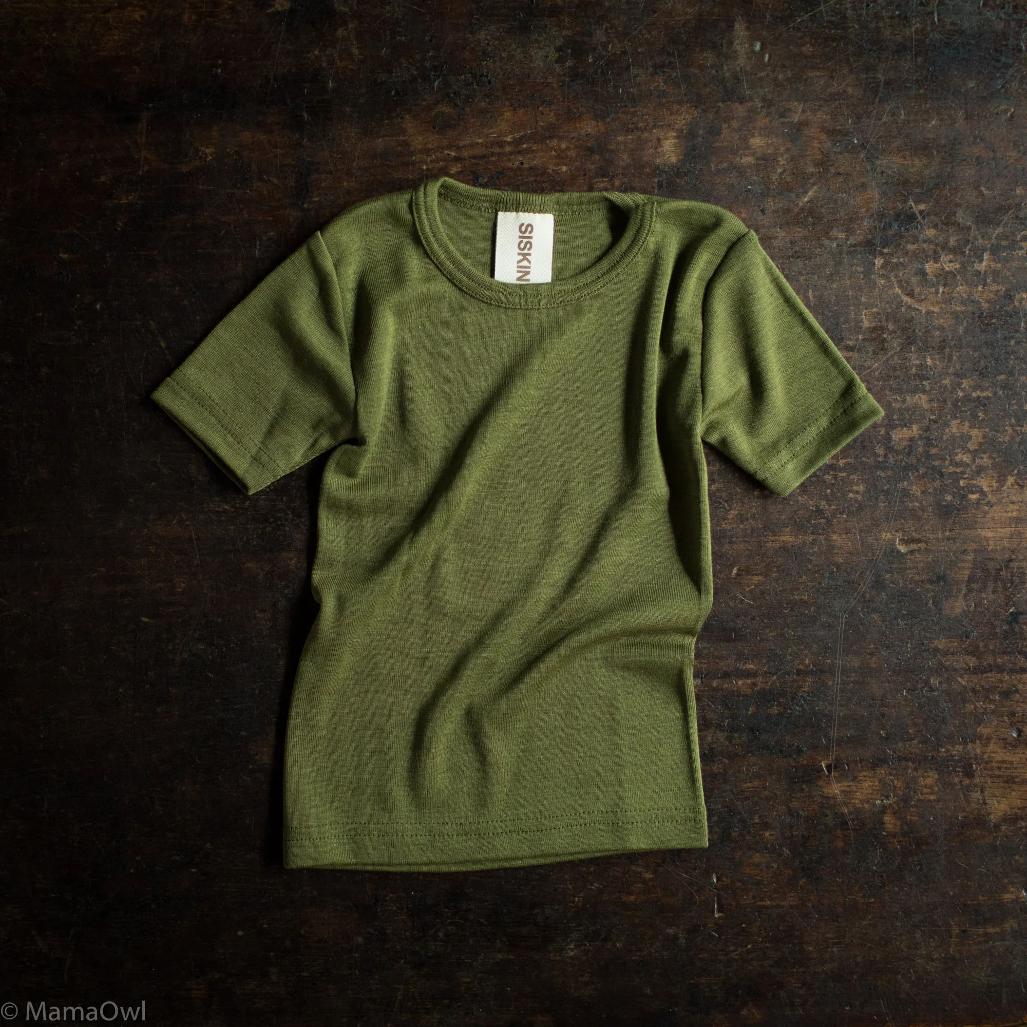 Smew Top - Merino Wool & Silk - Moss - Image 3
