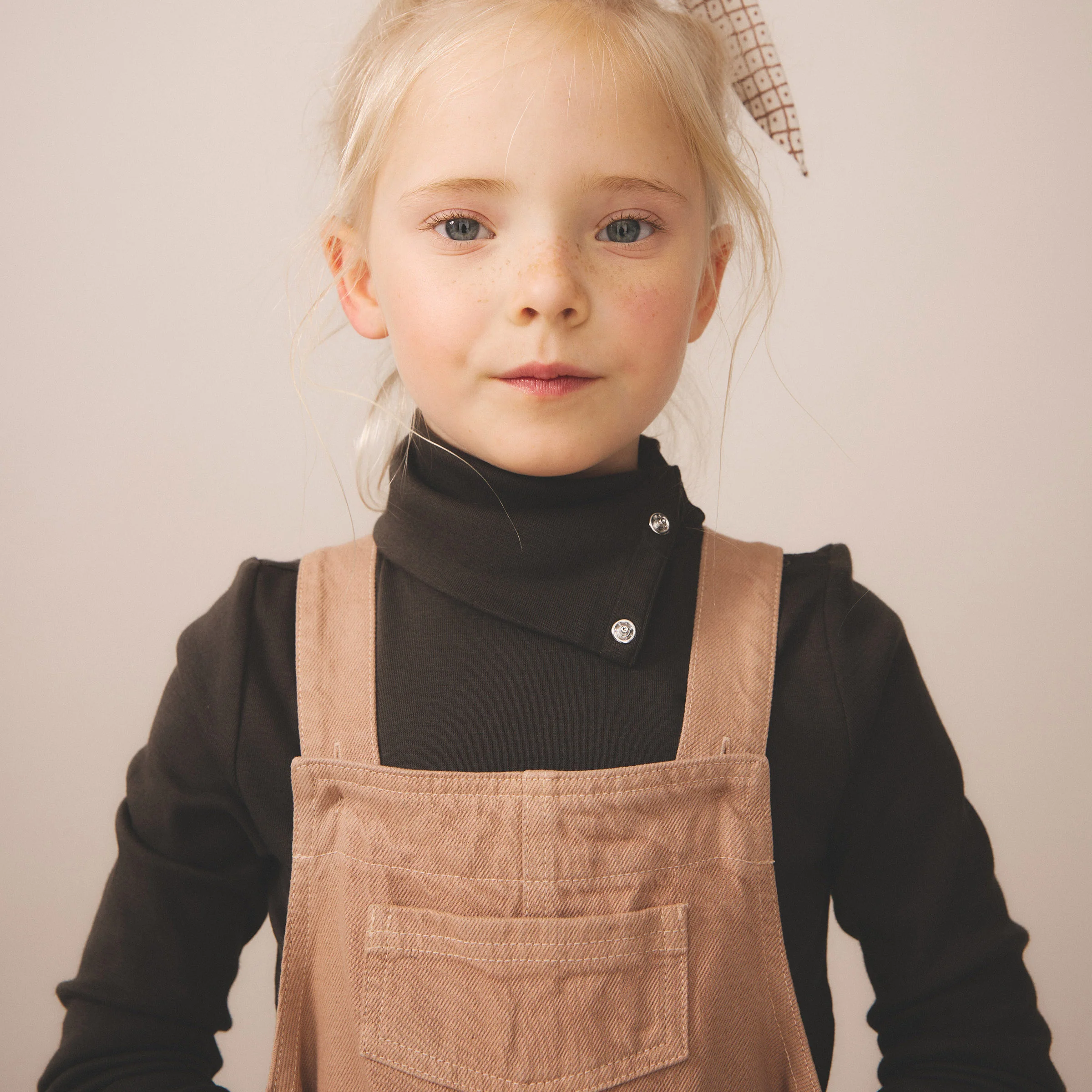 Pima Cotton Snap Turtleneck - Shale - Image 2