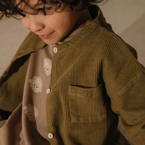 Cotton Corduroy Jim Shirt - Green Nutria - Image 8