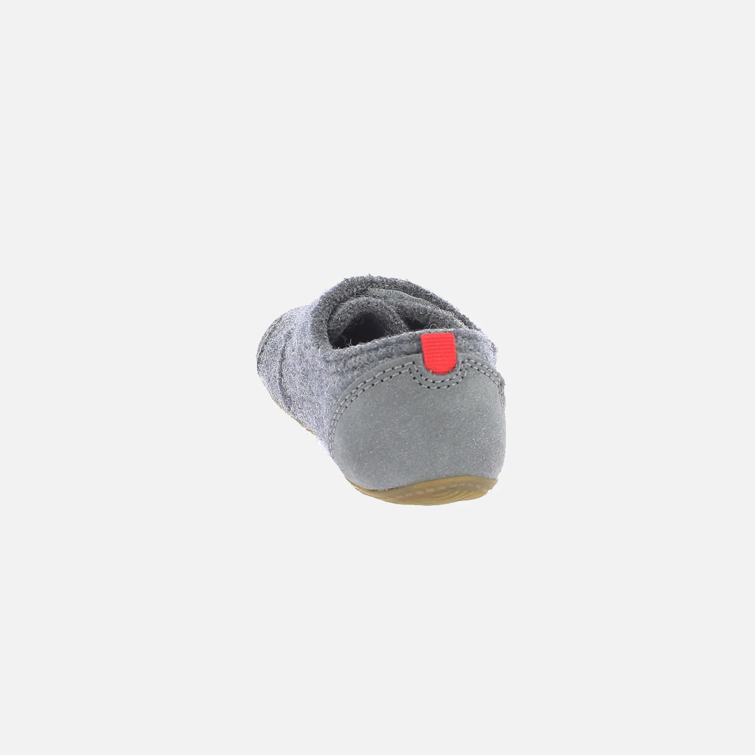Boiled Wool/Suede Slipper Shoe - Grey Melange - Image 5