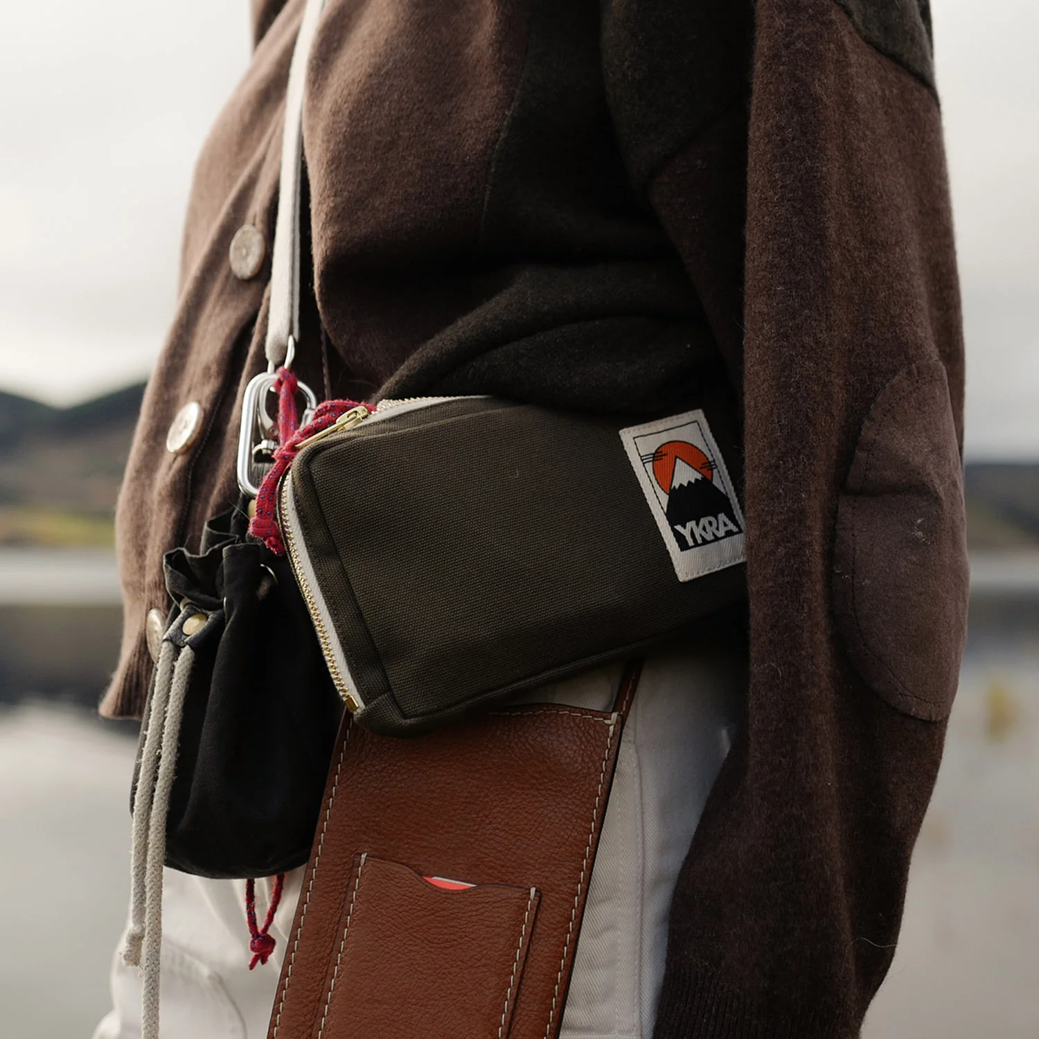 Cotton Canvas Travel Case Bag - Khaki - Image 4